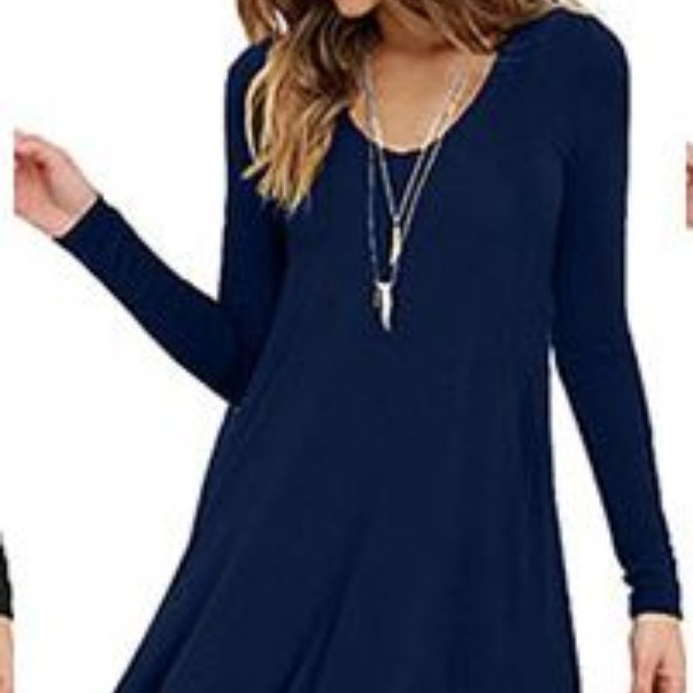 Viishow T-Shirt Dress Navy Size Large
